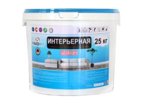 Краска водоэмульсионная FAVORIT интерьерная для внутренних работ 25 кг