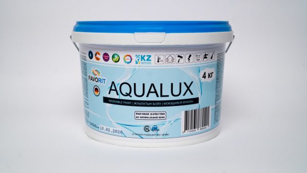 Краска водоэмульсионная FAVORIT AQUA LUX моющаяся для внутренних работ 10 кг