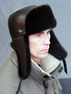 Шапка ушанка утепленная