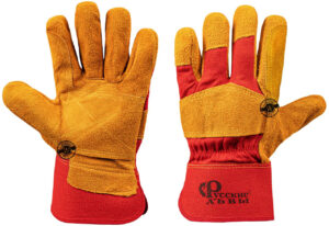 Перчатки "Русский Лев" спилковые комбинированные Зима