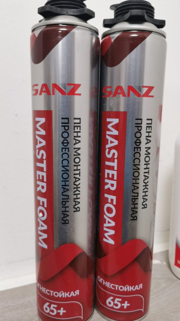Пена монтажная профессиональная MASTER SANZ PU FOAM, огнестойкая, 850г EI-240 -10 — изображение 2