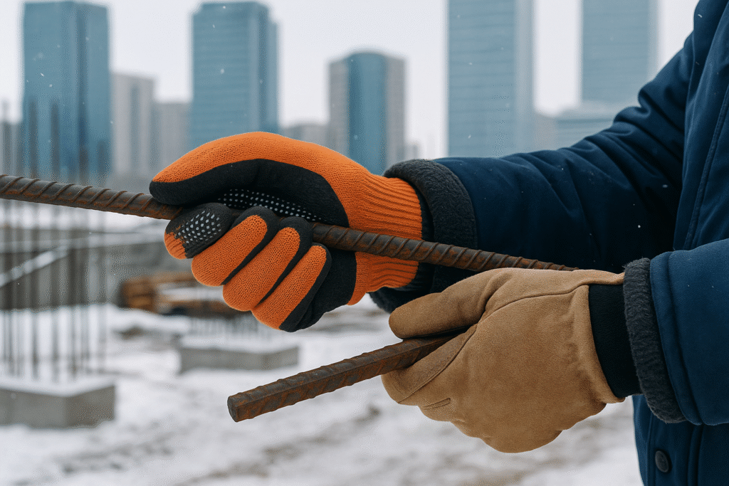 Зимние перчатки для строителей в условиях Астаны: утеплители, захват, износостойкость